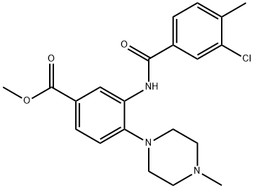 methyl 3-[(3-chloro-4-methylbenzoyl)amino]-4-(4-methyl-1-piperazinyl)benzoate Struktur