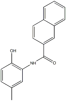 N-(2-hydroxy-5-methylphenyl)-2-naphthamide Struktur