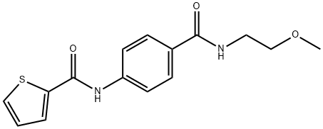 N-(4-{[(2-methoxyethyl)amino]carbonyl}phenyl)-2-thiophenecarboxamide Struktur