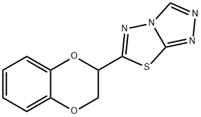 6-(2,3-dihydro-1,4-benzodioxin-2-yl)[1,2,4]triazolo[3,4-b][1,3,4]thiadiazole Struktur