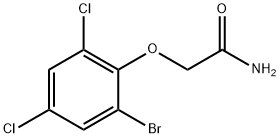 2-(2-bromo-4,6-dichlorophenoxy)acetamide Struktur