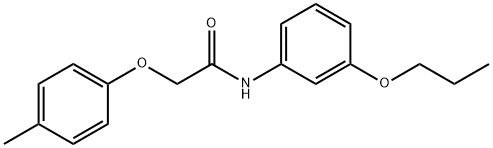 2-(4-methylphenoxy)-N-(3-propoxyphenyl)acetamide Struktur