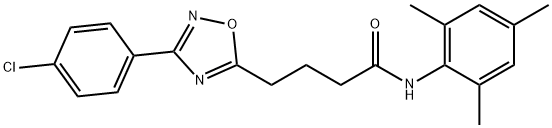 4-[3-(4-chlorophenyl)-1,2,4-oxadiazol-5-yl]-N-mesitylbutanamide Struktur