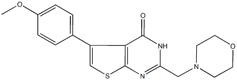 5-(4-methoxyphenyl)-2-(4-morpholinylmethyl)thieno[2,3-d]pyrimidin-4(3H)-one Struktur