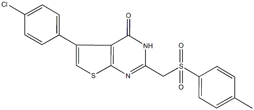 5-(4-chlorophenyl)-2-{[(4-methylphenyl)sulfonyl]methyl}thieno[2,3-d]pyrimidin-4(3H)-one Struktur