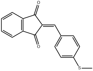 2-[4-(methylsulfanyl)benzylidene]-1H-indene-1,3(2H)-dione Struktur