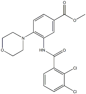 methyl 3-[(2,3-dichlorobenzoyl)amino]-4-(4-morpholinyl)benzoate Struktur