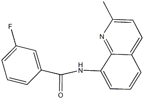 3-fluoro-N-(2-methyl-8-quinolinyl)benzamide Struktur