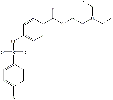 2-(diethylamino)ethyl 4-{[(4-bromophenyl)sulfonyl]amino}benzoate Struktur