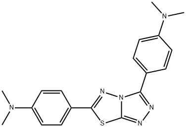 N-(4-{3-[4-(dimethylamino)phenyl][1,2,4]triazolo[3,4-b][1,3,4]thiadiazol-6-yl}phenyl)-N,N-dimethylamine Struktur