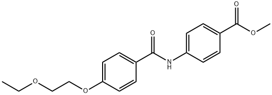 methyl 4-{[4-(2-ethoxyethoxy)benzoyl]amino}benzoate Struktur