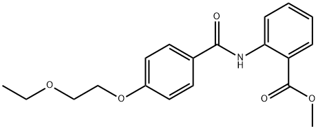 methyl 2-{[4-(2-ethoxyethoxy)benzoyl]amino}benzoate Struktur