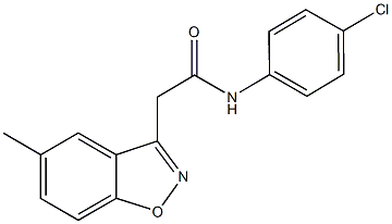 N-(4-chlorophenyl)-2-(5-methyl-1,2-benzisoxazol-3-yl)acetamide Struktur