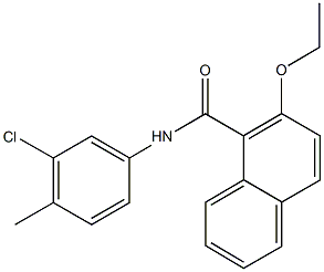 N-(3-chloro-4-methylphenyl)-2-ethoxy-1-naphthamide Struktur