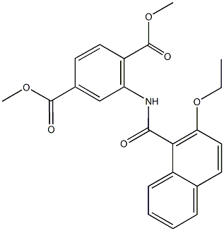 dimethyl 2-[(2-ethoxy-1-naphthoyl)amino]terephthalate Struktur