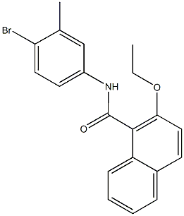 N-(4-bromo-3-methylphenyl)-2-ethoxy-1-naphthamide Struktur