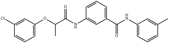 3-{[2-(3-chlorophenoxy)propanoyl]amino}-N-(3-methylphenyl)benzamide Struktur