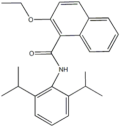 N-(2,6-diisopropylphenyl)-2-ethoxy-1-naphthamide Struktur