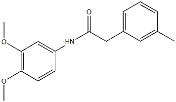 N-(3,4-dimethoxyphenyl)-2-(3-methylphenyl)acetamide Struktur