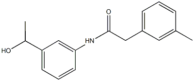 N-[3-(1-hydroxyethyl)phenyl]-2-(3-methylphenyl)acetamide Struktur