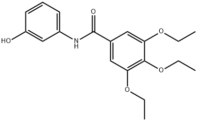 3,4,5-triethoxy-N-(3-hydroxyphenyl)benzamide Struktur