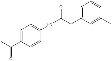 N-(4-acetylphenyl)-2-(3-methylphenyl)acetamide Struktur