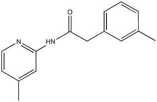 2-(3-methylphenyl)-N-(4-methyl-2-pyridinyl)acetamide Struktur