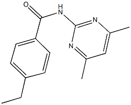 N-(4,6-dimethyl-2-pyrimidinyl)-4-ethylbenzamide Struktur