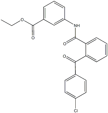 ethyl 3-{[2-(4-chlorobenzoyl)benzoyl]amino}benzoate Struktur