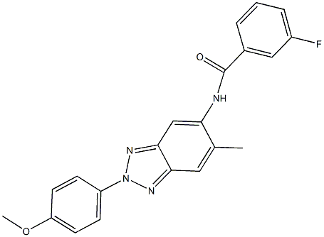 3-fluoro-N-[2-(4-methoxyphenyl)-6-methyl-2H-1,2,3-benzotriazol-5-yl]benzamide Struktur