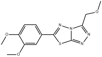 6-(3,4-dimethoxyphenyl)-3-(methoxymethyl)[1,2,4]triazolo[3,4-b][1,3,4]thiadiazole Struktur