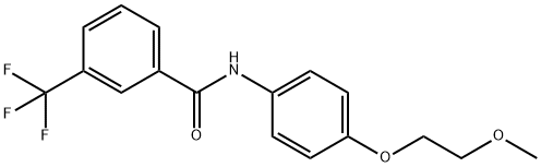 N-[4-(2-methoxyethoxy)phenyl]-3-(trifluoromethyl)benzamide Struktur