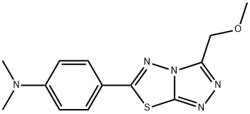 N-{4-[3-(methoxymethyl)[1,2,4]triazolo[3,4-b][1,3,4]thiadiazol-6-yl]phenyl}-N,N-dimethylamine Struktur