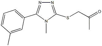 1-{[4-methyl-5-(3-methylphenyl)-4H-1,2,4-triazol-3-yl]sulfanyl}acetone Struktur