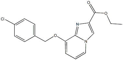 ethyl 8-[(4-chlorobenzyl)oxy]imidazo[1,2-a]pyridine-2-carboxylate Struktur