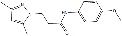 3-(3,5-dimethyl-1H-pyrazol-1-yl)-N-(4-methoxyphenyl)propanamide Struktur