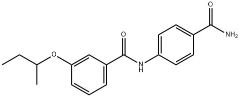 N-[4-(aminocarbonyl)phenyl]-3-(sec-butoxy)benzamide Struktur