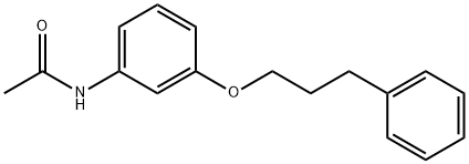 N-[3-(3-phenylpropoxy)phenyl]acetamide Struktur