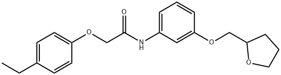 2-(4-ethylphenoxy)-N-[3-(tetrahydro-2-furanylmethoxy)phenyl]acetamide Struktur