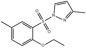 ethyl 4-methyl-2-[(3-methyl-1H-pyrazol-1-yl)sulfonyl]phenyl ether Struktur