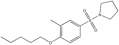 2-methyl-4-(1-pyrrolidinylsulfonyl)phenyl pentyl ether Struktur