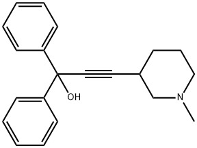 3-(1-methyl-3-piperidinyl)-1,1-diphenyl-2-propyn-1-ol Struktur