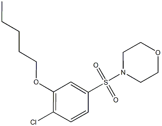 2-chloro-5-(4-morpholinylsulfonyl)phenyl pentyl ether Struktur