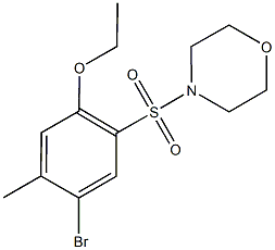 4-bromo-5-methyl-2-(4-morpholinylsulfonyl)phenyl ethyl ether Struktur