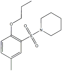 1-[(5-methyl-2-propoxyphenyl)sulfonyl]piperidine Struktur