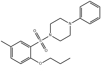 1-[(5-methyl-2-propoxyphenyl)sulfonyl]-4-phenylpiperazine Struktur