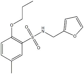 N-(2-furylmethyl)-5-methyl-2-propoxybenzenesulfonamide Struktur