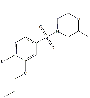 2-bromo-5-[(2,6-dimethyl-4-morpholinyl)sulfonyl]phenyl propyl ether Struktur