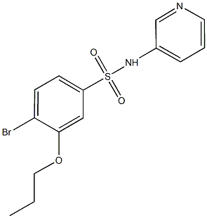 4-bromo-3-propoxy-N-(3-pyridinyl)benzenesulfonamide Struktur