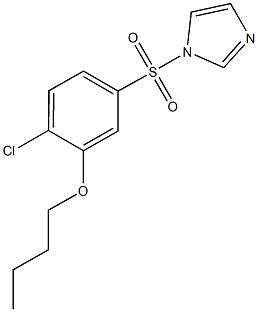 butyl 2-chloro-5-(1H-imidazol-1-ylsulfonyl)phenyl ether Struktur